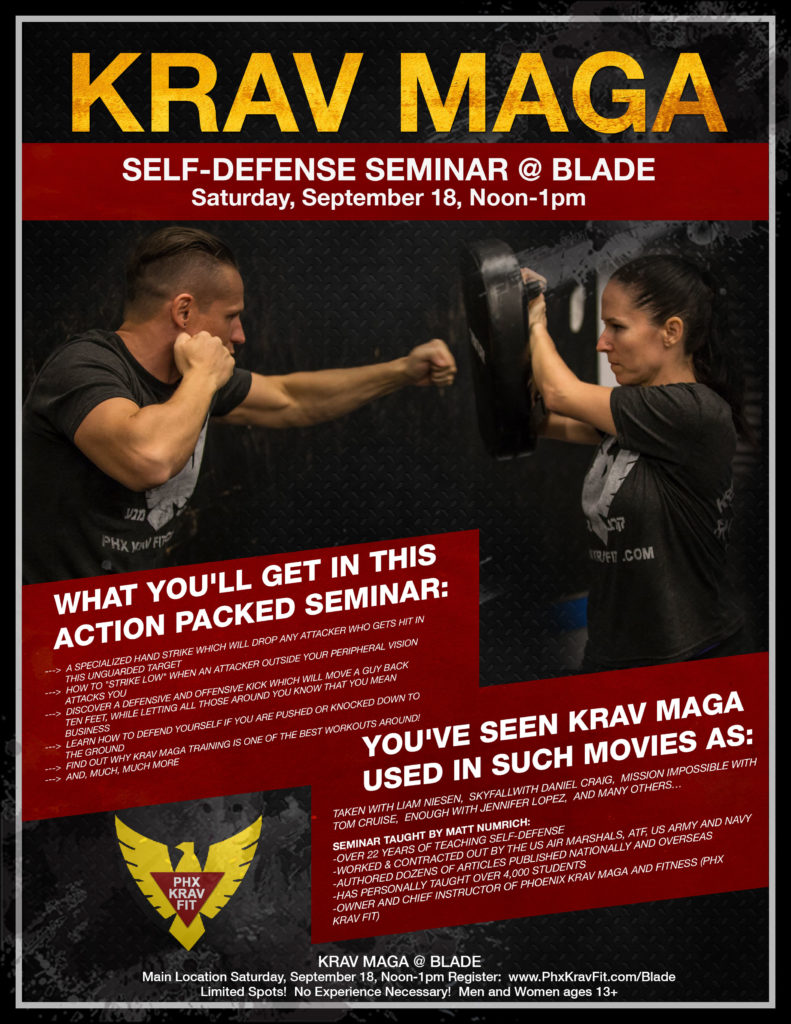 KravMagaBladeFlyer PhxKravFit Phoenix Krav Maga and Fitness