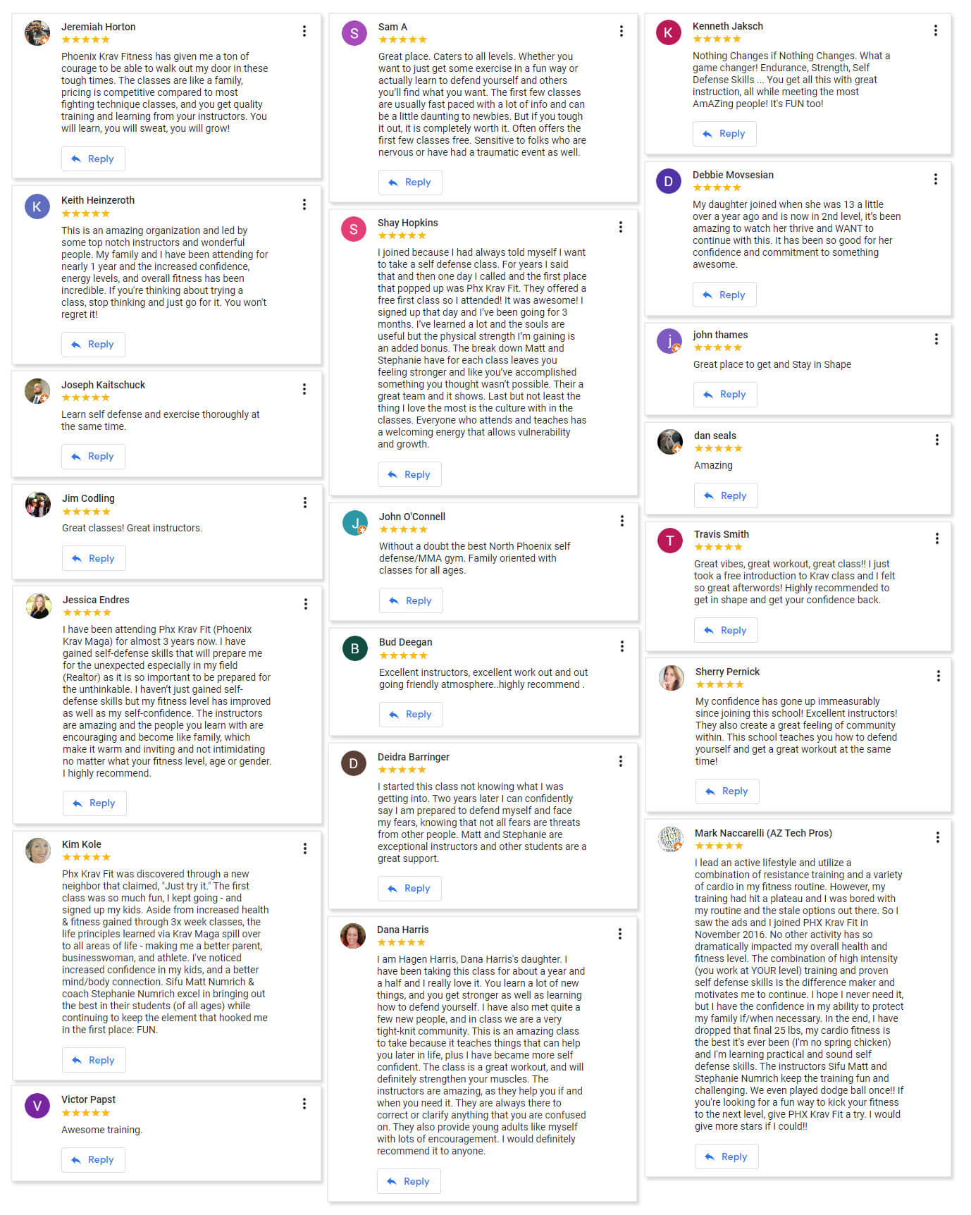 phxkravfit 5 star google reviews