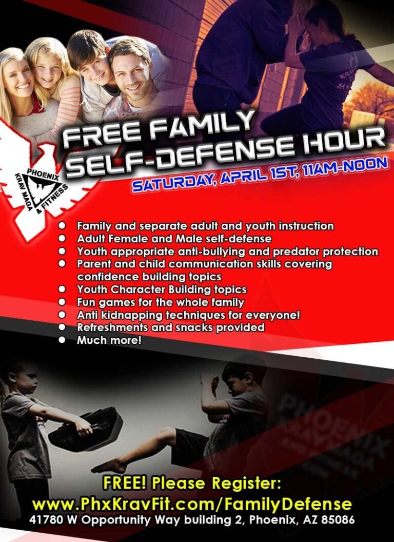 Free Family Self Defense Hour PhxKravFit Phoenix Krav Maga and Fitness